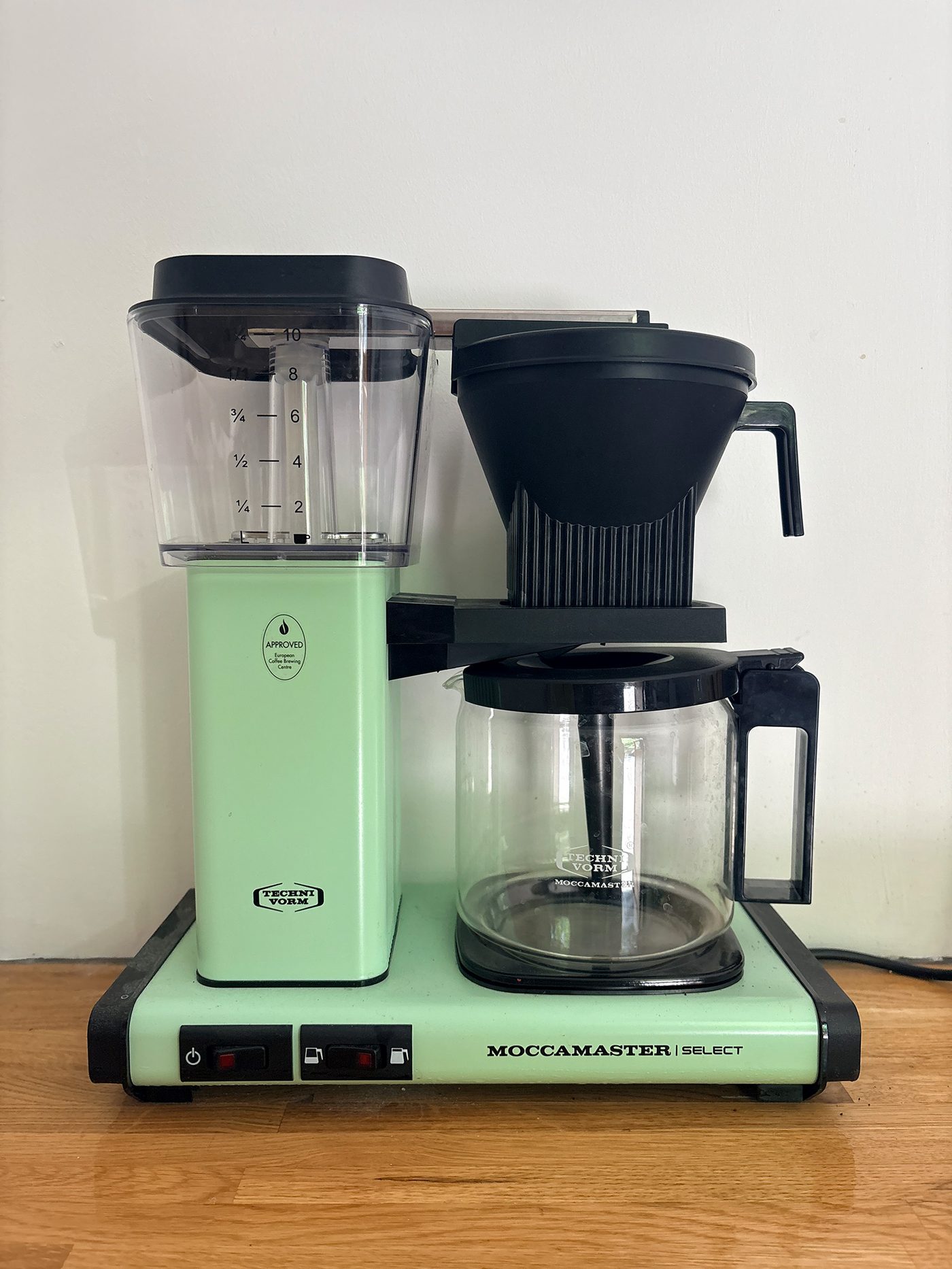 Moccamaster coffee, ready for the morning