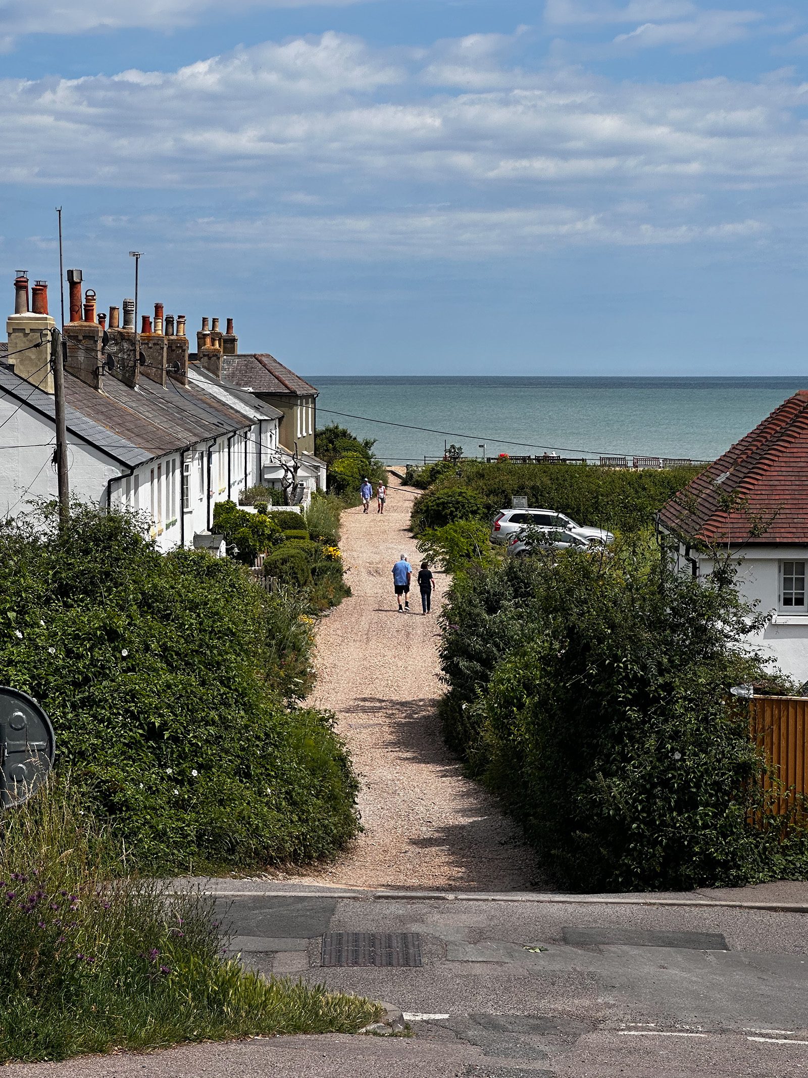 The lane down to Kingsdown beach