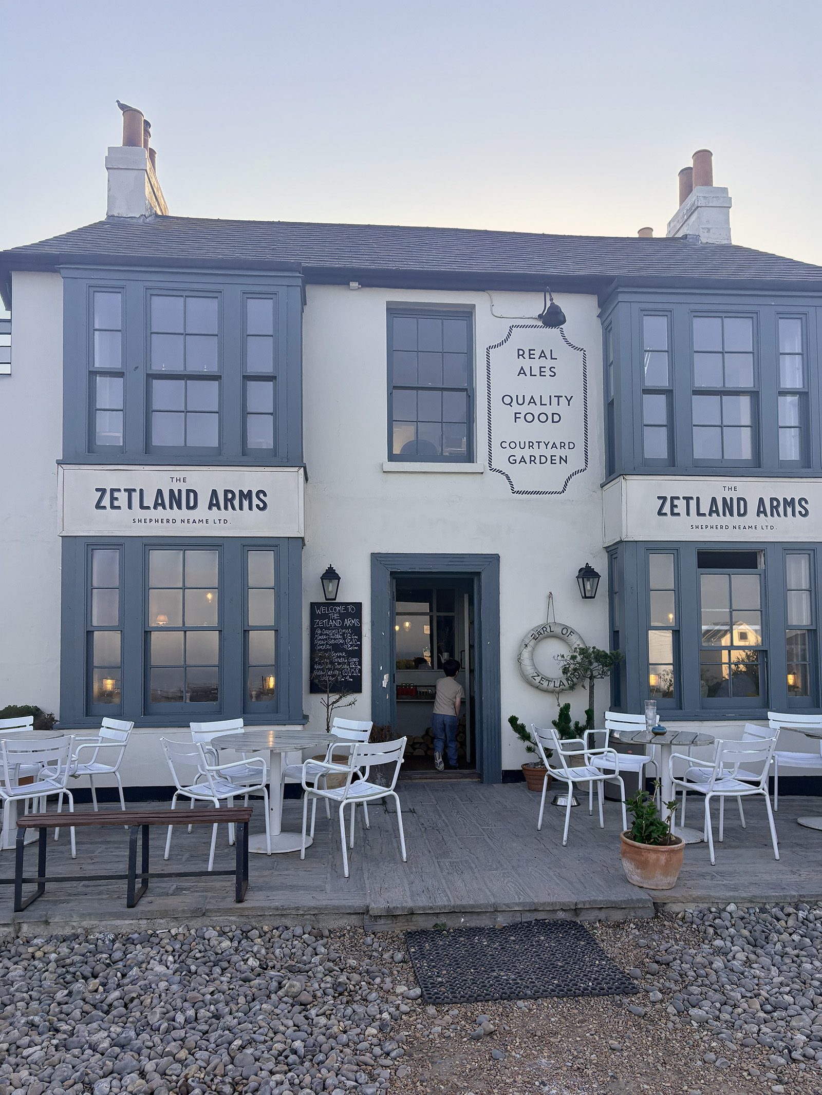 The Zetland Arms on the beach
